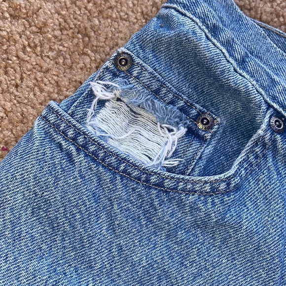 High Rise Denim Shorts - Picture 2 of 4